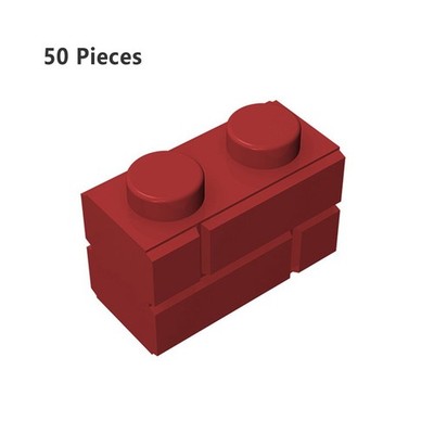98283 Brick Special 1 x 2 with Masonry Brick Profile Dark Red Good Quality