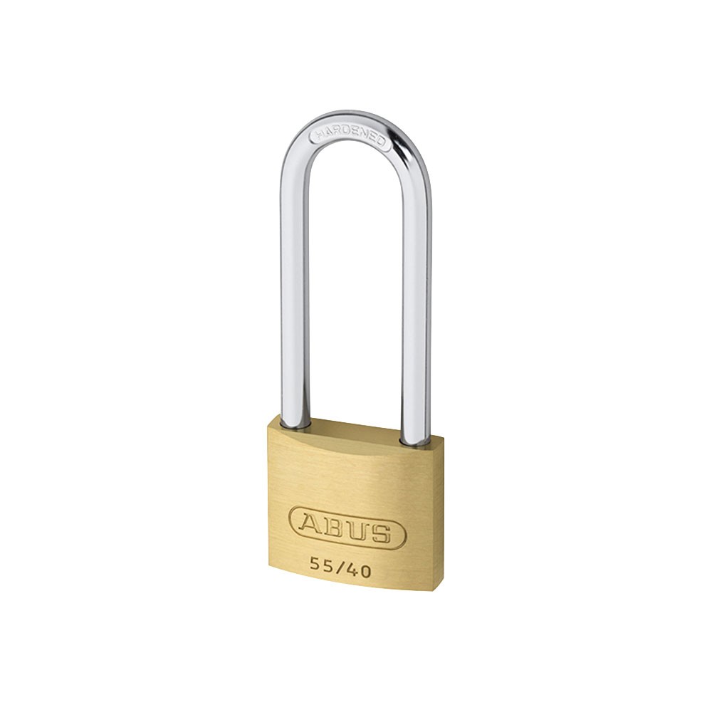 ABUS 55/40mm Brass Padlock 63mm Long Shackle