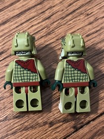 Lot Of 2 LEGO 2013 Legends of CHIMA Crawly Crocodile Minifigure With Masks