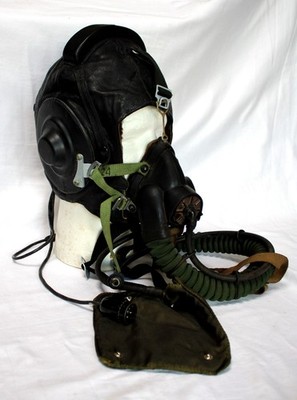 USSR Original Vintage Soviet MIG Pilot Winter Helmet and KM-32