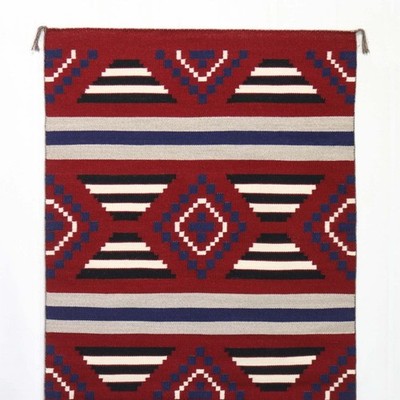 Southwest Red Navajo Ganado Rug Handmade Antique Native American Style Wool Rugs