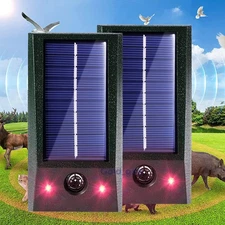 Ahuyentador De Perros Repelente Para Gatos Aves Espanta Animales w/ LED Flash