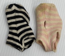 Vtg Barbie Black White Zebra Striped Swimsuit Bathing Suit Original 1959-61