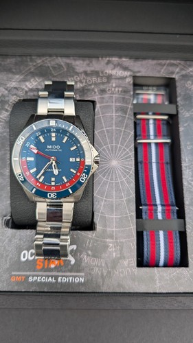 Mido Ocean Star GMT blaues Zifferblatt Edelstahl Herrenuhr M0266291104100 - Bild 3 von 19