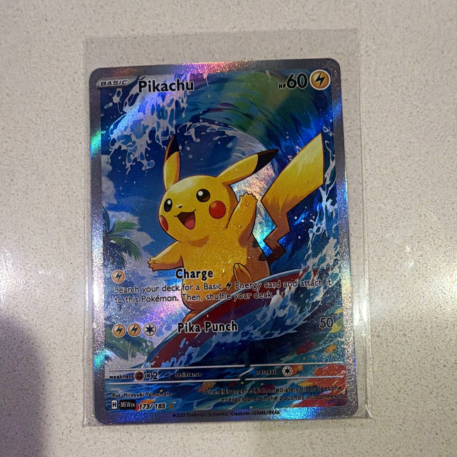 Pikachu Scarlet & Violet 151 173/165 Illustration Rare Holo Full Art Eng 2023