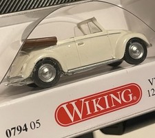 Wiking 079405 VW Käfer 1200 Cabrio 1:87 IE Weiss / Verdeck Braun H0 Neu