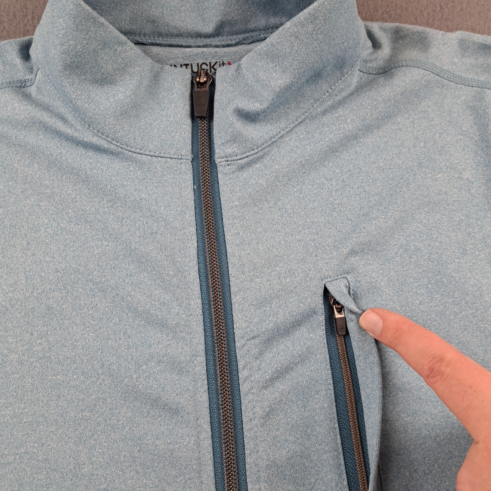 Untuckit Softshell Jacket Mens Size Medium Blue F… - image 2