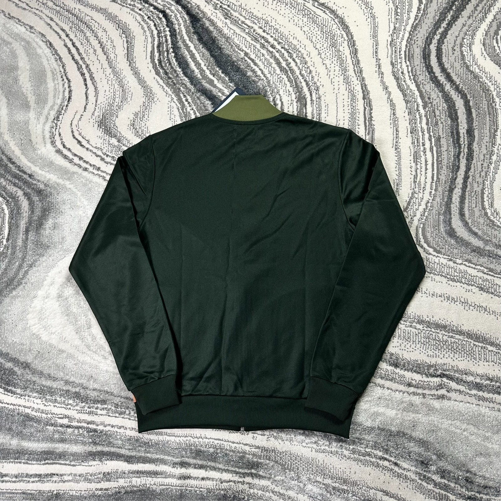 VTG Fred Perry Colour Block Full Zip Size Medium Green Funnel Neck Track Jacket image 8