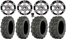 ITP SS212 14" Wheels Machined 27" Mud Lite XTR Tires Polaris RZR Turbo S / RS1