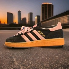 Women's Adidas Originals Handball Spezial - Black/Pink/Gum IE5897