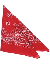 New Red Cowboy Cowgirl Costume 19" Bandana Head Scarf