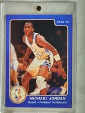 Michael Jordan 1985 Star Error Card Portland Trailblazers Bulls RC Rookie #3. rookie card picture