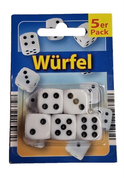 WüRfel Set 5 StüCk SpielwüRfel Spiele ZubehöR Acryl Knobeln GlüCkswüRfel Bunt-image
