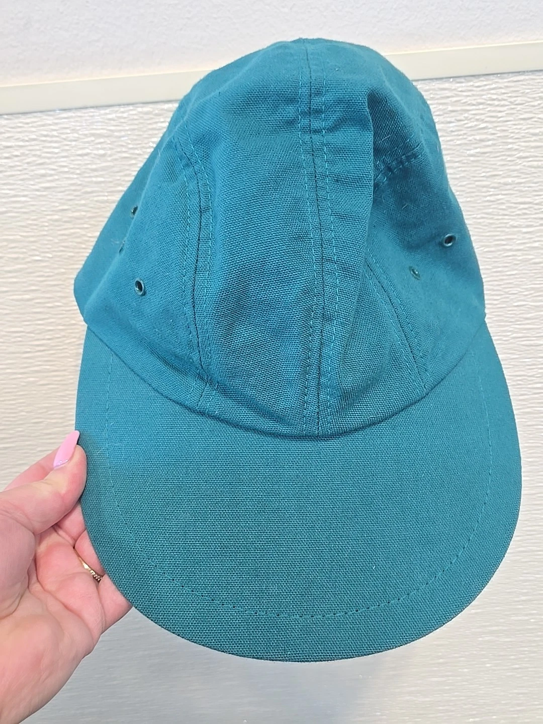 VTG LL Bean Long Brim Canvas 4 Panel Hat Small Duck Bill Fishing Outdoors T300