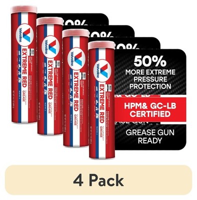 (4 pack)Extreme Red #2 Multi-Purpose Grease 14.1 oz