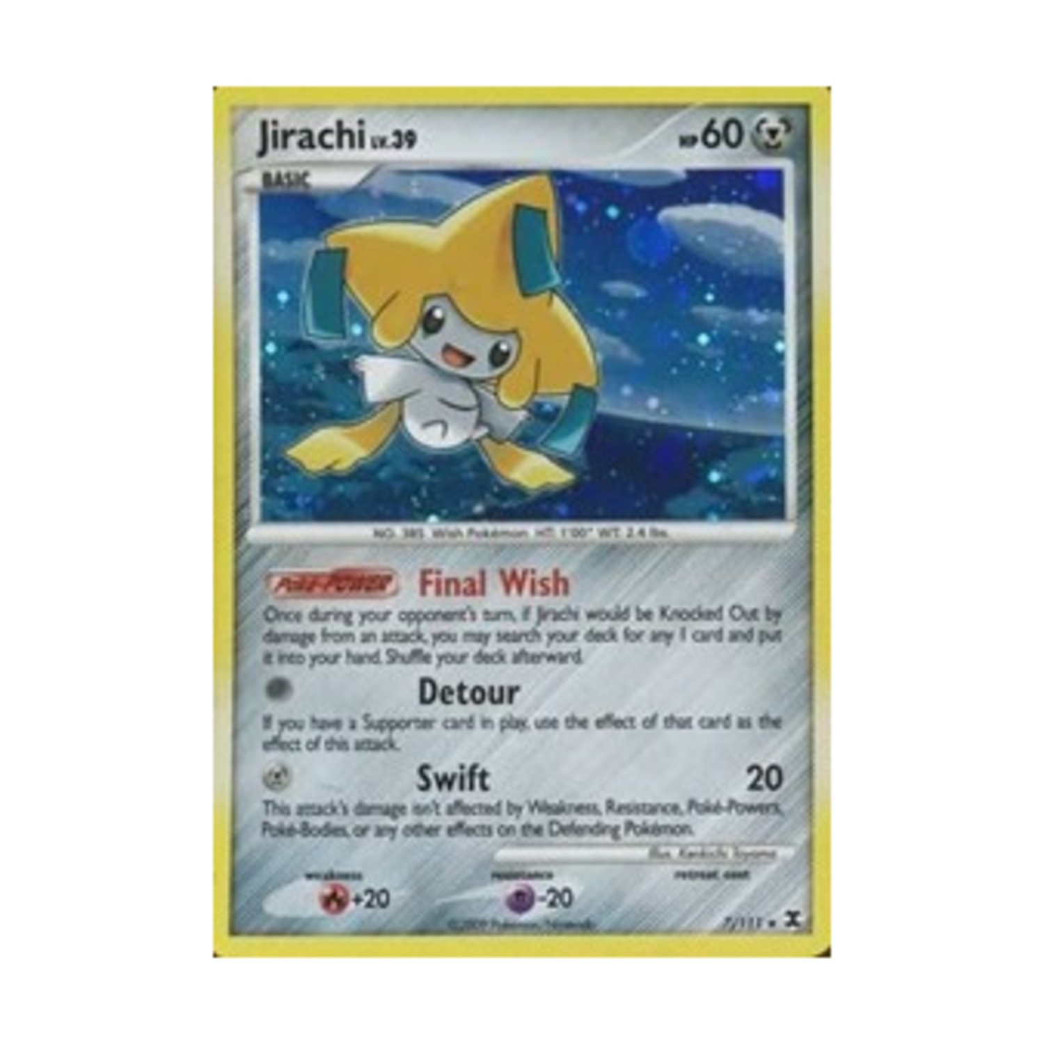 Pokemon Rising Rivals Jirachi (HR) #7 (Holo) NM