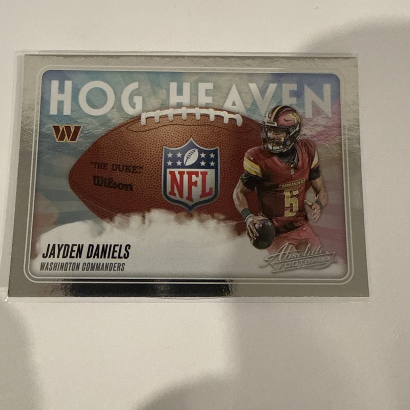 2025 Panini Absolute Jayden Daniels Hog Heaven #HH-JDS Foil Base  Commanders