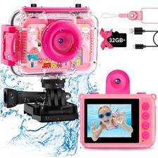 Kids Camera Waterproof Underwater Digital Action Video Toy Birthday Gift 1080P