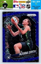 2025 Panini Prizm WNBA #101 Alanna Smith Blue Velocity Prizms