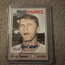 2019 Topps Heritage Gerry Nyman Auto Autograph Padres