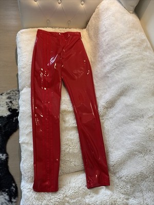 Adidas x IVY PARK Red Latex Pants Size Small   NWT   $130 Retail