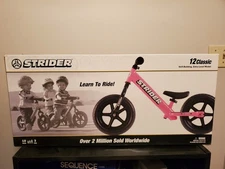 Strider - 12 Classic Balance Bike with Rocking Base-Pink