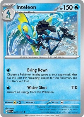 Inteleon - 041/132 MEG - 041/132 Pokemon NM EN