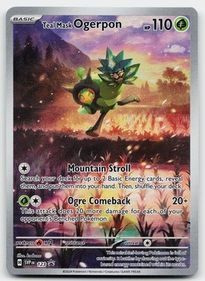 Teal Mask Ogerpon 123 Holo Promo Scarlet & Violet Promo Pokemon Near Mint
