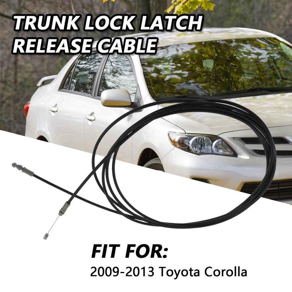 Trunk Lock Latch Release Cable for 2009 2010 2011 2012 2013 Toyota Corolla Foto 2 de 4