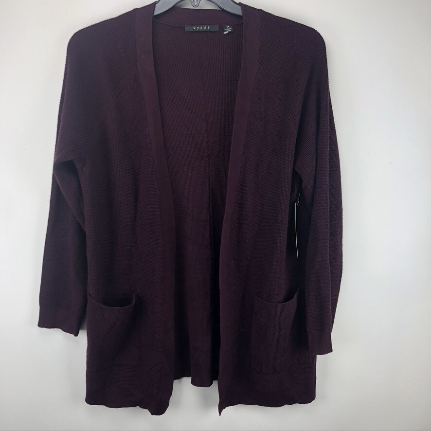 Cyrus Womens Burgundy Thermal Waffle 