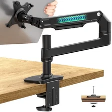 Single Monitor Arm Desk Mount Holds Screens Up To 40 Inches And 25 Lbs Fully Adj