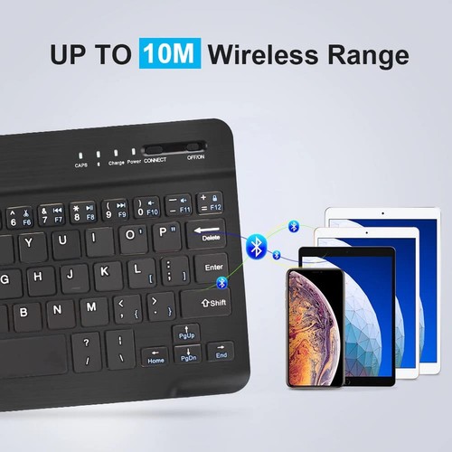 Bluetooth Tastatur Keyboard kabellos USB für ALLE iOS Windows Android Tablets - Bild 3 von 6