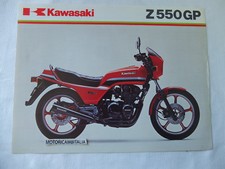 per kawasaki gpz550 gpz 550 pubblicita brochure depliant motorcycles prospect