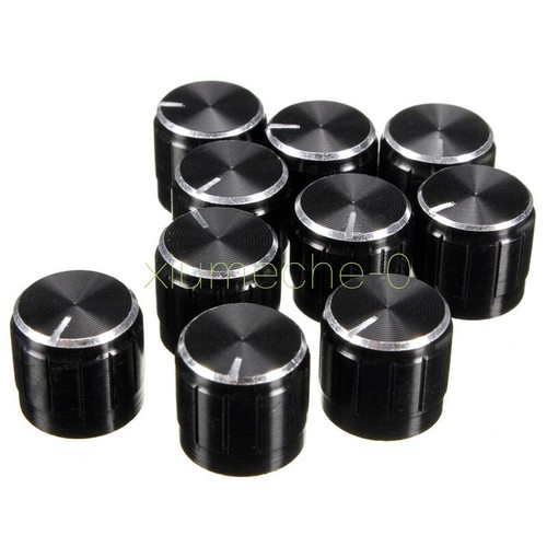 10X Volume Control Rotary Knobs For 6mm Dia Potentiometer Durable - Picture 3 of 7