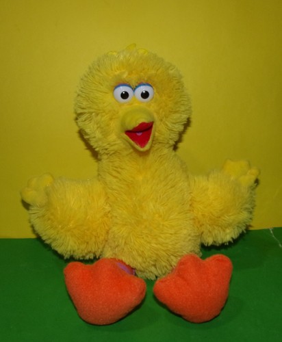 Juguete de recuerdo peludo amarillo peluche Big Bird vivo de Sesame Street Jim Henson - Imagen 1 de 3
