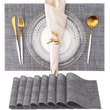 Set Mit 4/6 Waschbaren Vinyl-Tischsets Für Den Innen- Und Außenbereich Für J