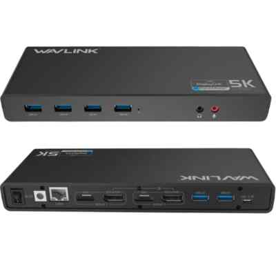 New Sealed Wavlink WL-UG69DK1 USB-C Ultra 5K Universal Docking Station Black