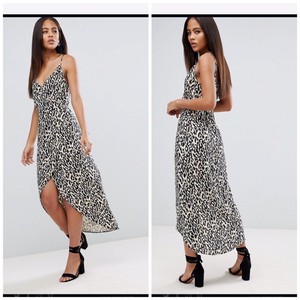 high low leopard print dress