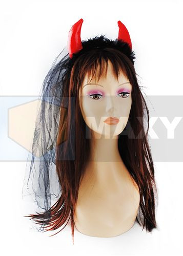 Velo Con Cuernos De Diabla Para Addio Un Celibato Soltera Broma Cumpleaños