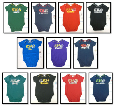 NFL Boys Baby Infant Short Sleeve I'm Set To Play Bodysuit Onesie By Gerber