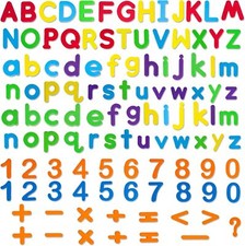 112PCS Magnetic Letters Numbers, Refrigerator Alphabet Magnets Colourful