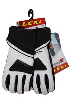 Leki Griffin S Lady Leather Ski Gloves Women's - White-Black - Size 7.5 - NEW