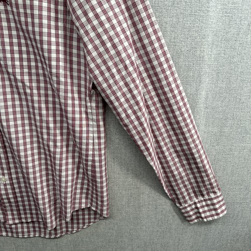 Burberry Brit Shirt Mens Medium Pink Plaid Novacheck Long Sleeve Button Up Adult - Picture 3 of 18
