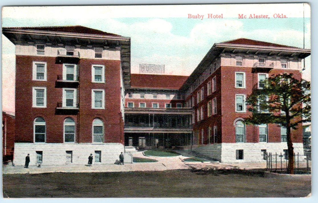 McALESTER, Oklahoma OK BUSBY HOTEL 1908 Postcard eBay