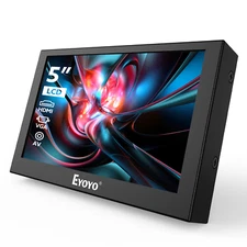 Eyoyo 5" Mini HDMI Monitor 800x480 Portable LCD Display HDMI/VGA/BNC/AV for CCTV