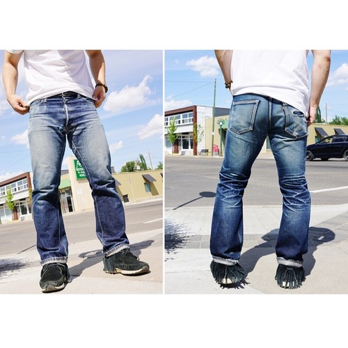 Skull Denim Alchemist selvedge Men jeans distressed, Size 29-30 M66 - Picture 2 of 13