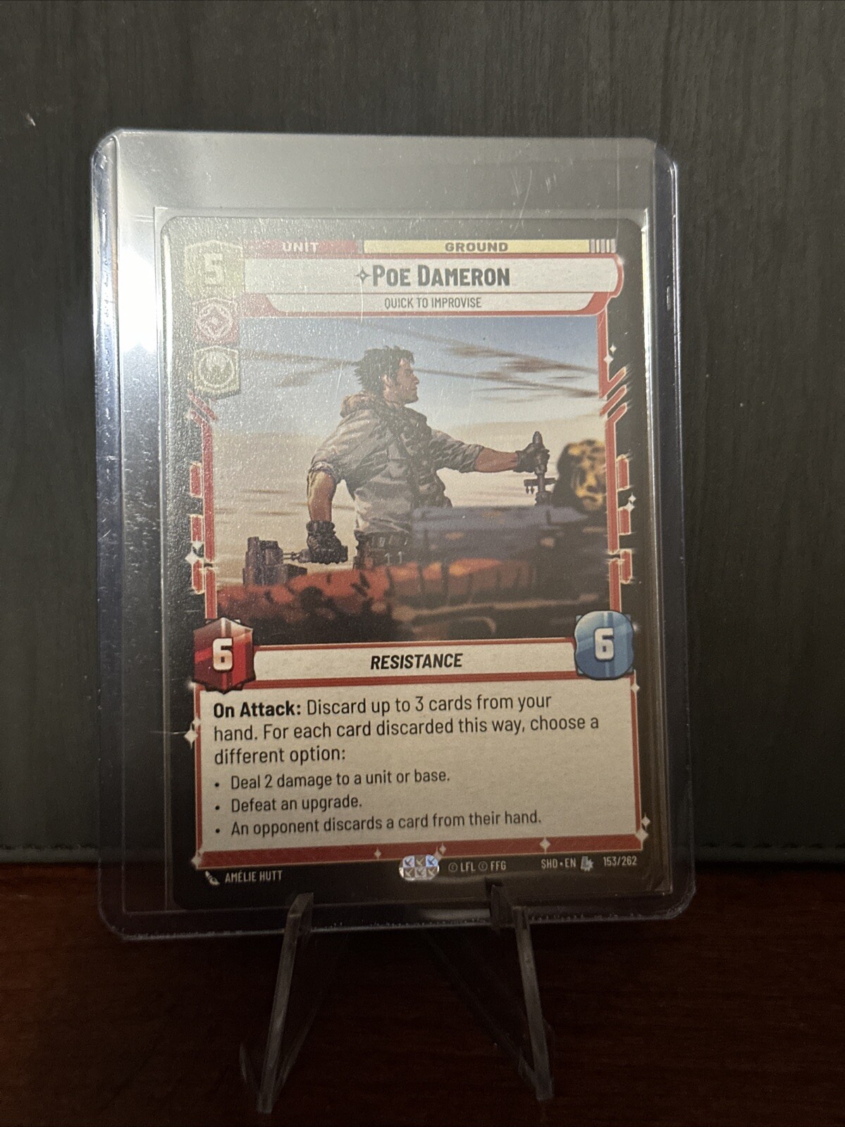 Star Wars Unlimited, Shadows Of The Galaxy- Poe Dameron NM/ M 153/262