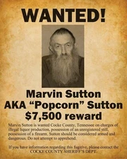 MARVIN POPCORN SUTTON PHOTO WANTED POSTER JACK DANIELS OF MOONSHINE 8X10 REPRINT