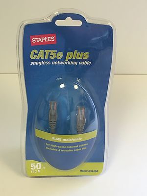 CAT5e Plus Snagless Networking Cable, 50 Foot
