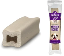 LOVING PETS LP05065 Yummy Bones Chicken 15pc Display Natural Dog Treats Chews